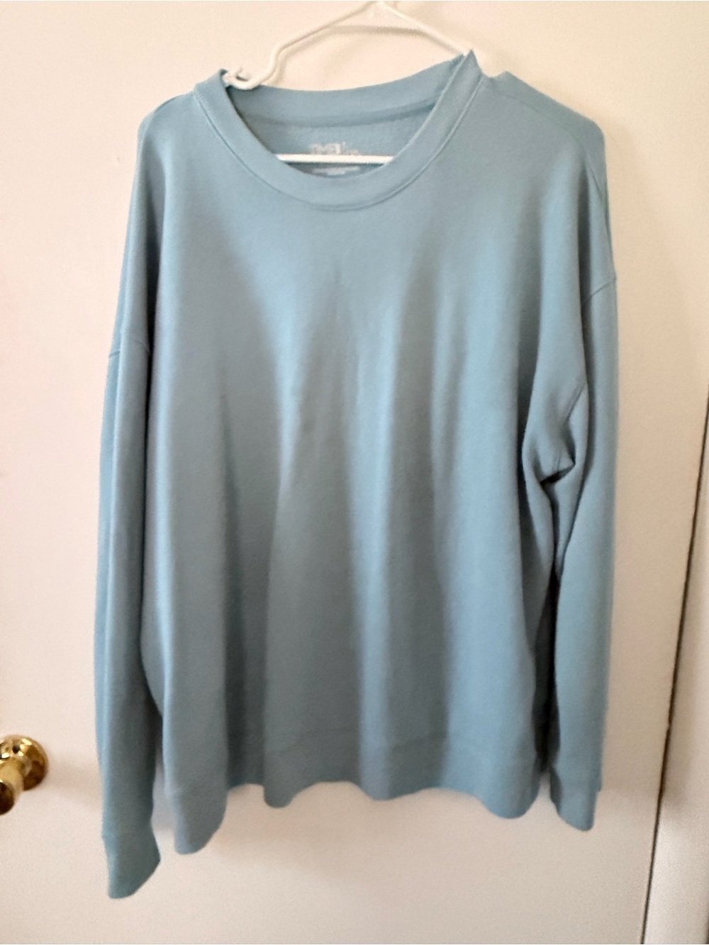 Time and Tru Men's Crewneck Sweater - Sky Blue